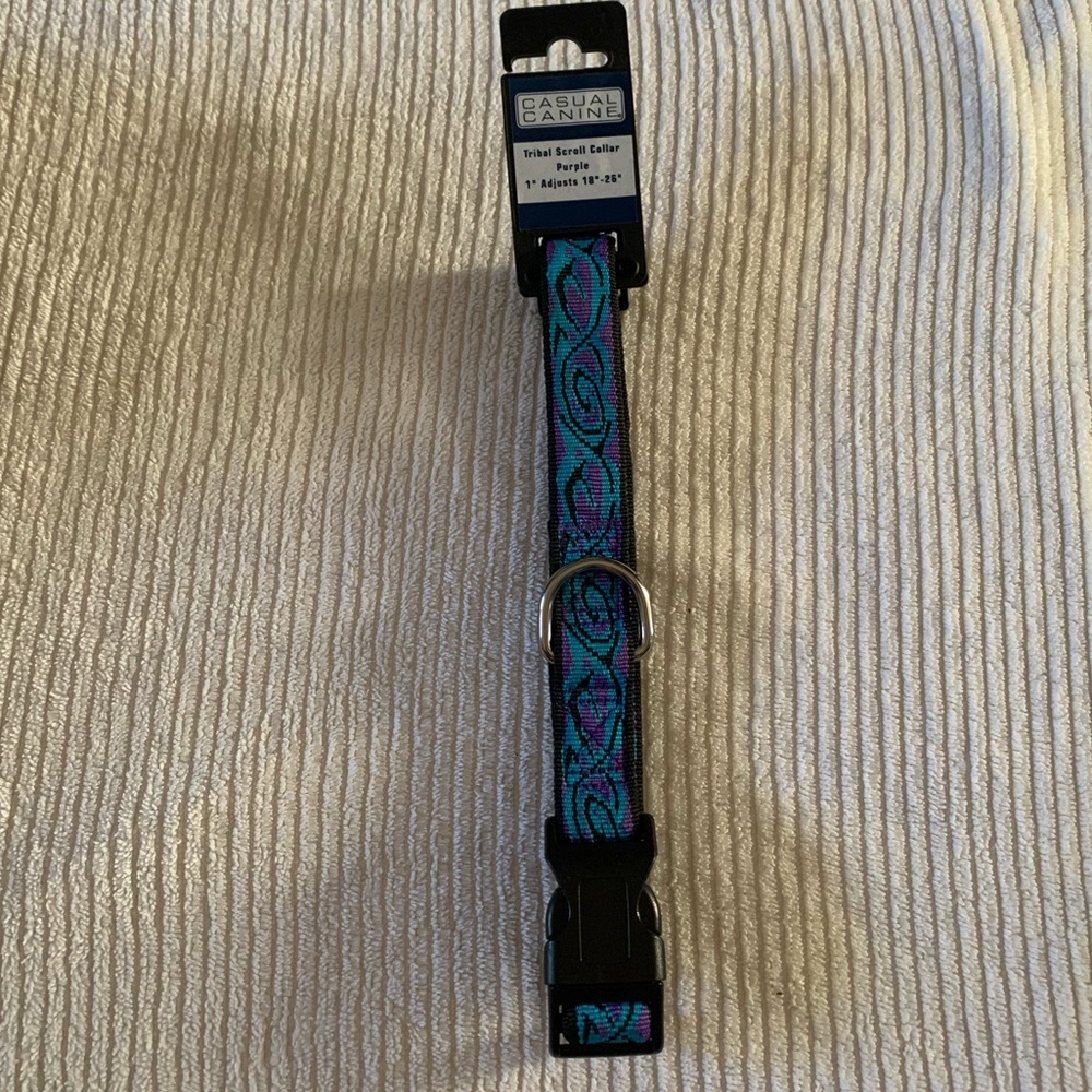 patterned large adjustable dog collar